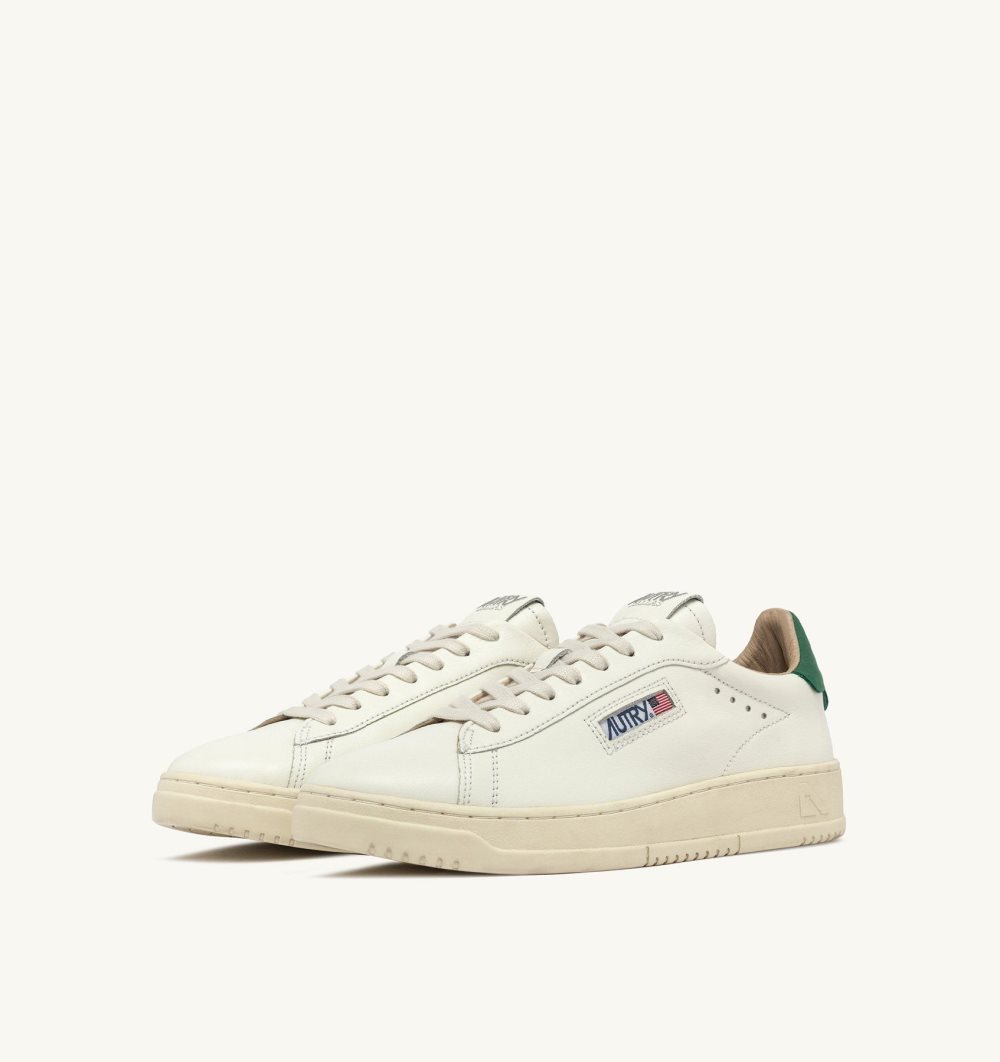 Autry Dallas Low Sneakers Amazon Leather Sneakers Damen Grün Weiß | 7032FTNVR