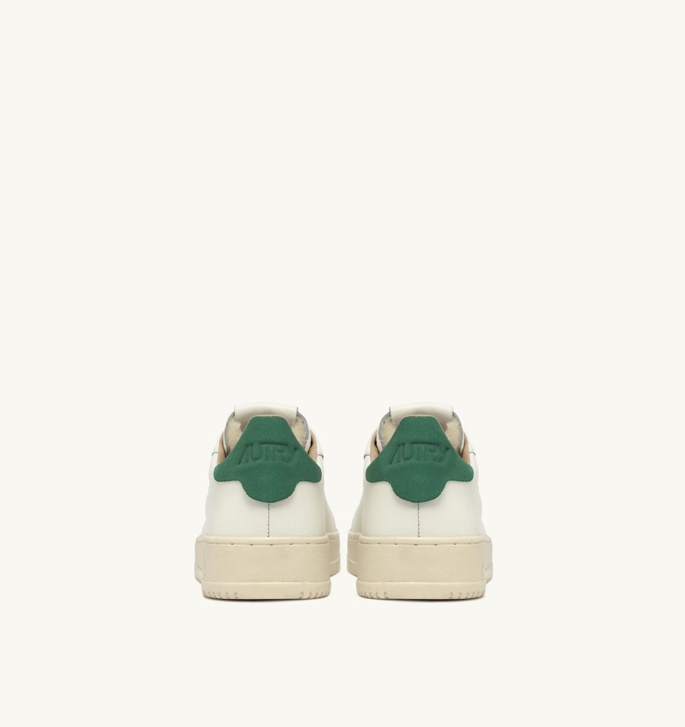 Autry Dallas Low Sneakers Amazon Leather Sneakers Damen Grün Weiß | 7032FTNVR
