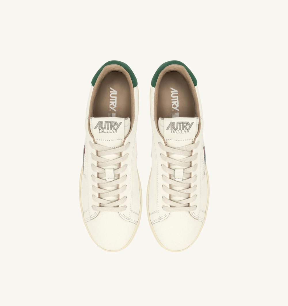 Autry Dallas Low Sneakers Amazon Leather Sneakers Damen Grün Weiß | 7032FTNVR