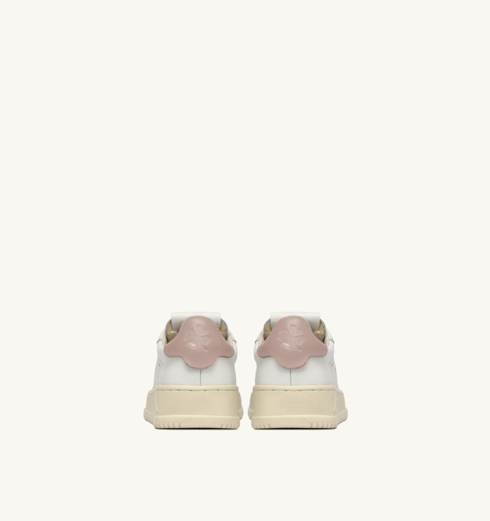 Autry Dallas Low Sneakers Powder Leather Sneakers Kinder Weiß | 6307IFTYA
