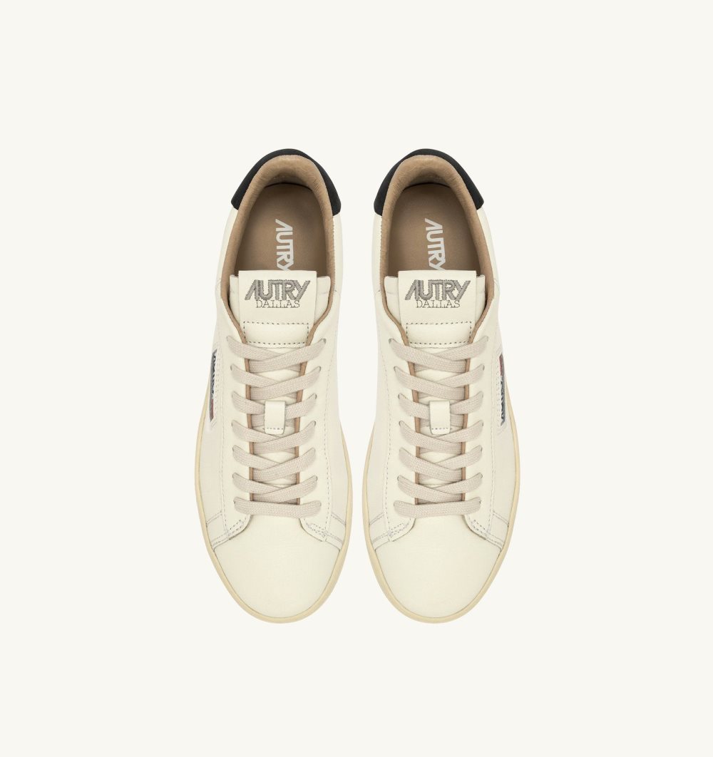 Autry Dallas Low Sneakers Space Leather Sneakers Herren Weiß | 0248NRUXB