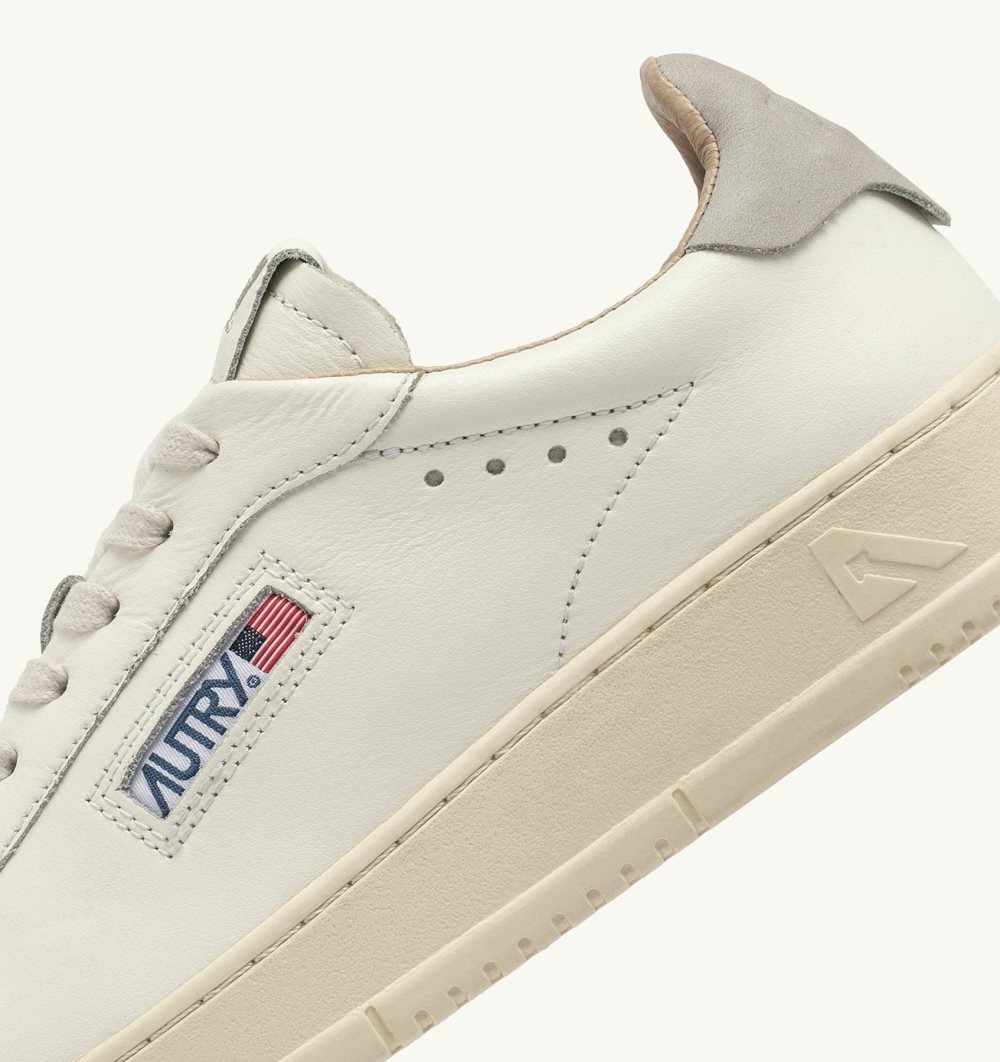 Autry Dallas Low Sneakers Vapor Leather Sneakers Damen Weiß Grau | 8432YNCGA