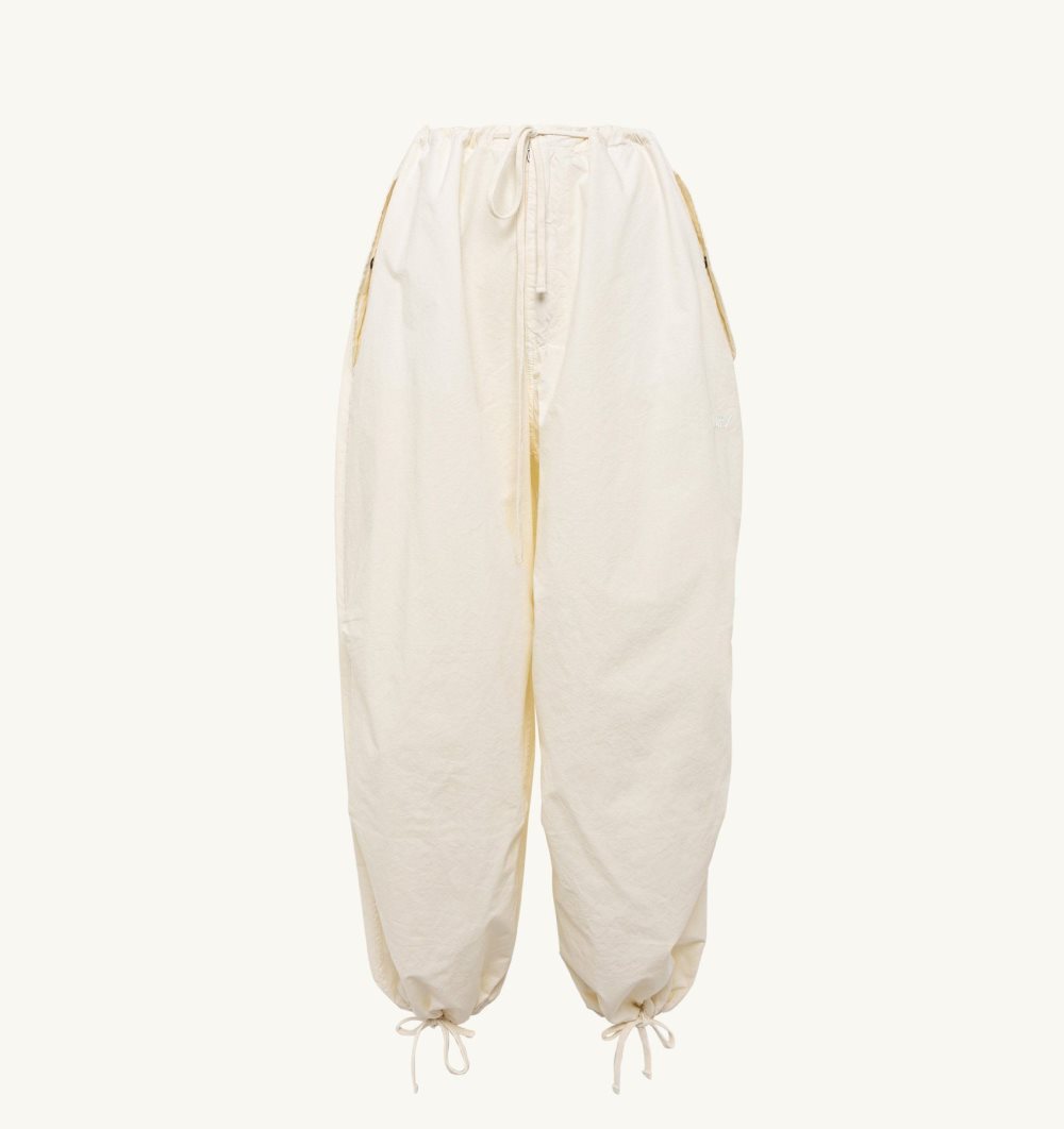 Autry Fit Parachute Pants Cotton Unterteile Damen Weiß | 3705DEXAF