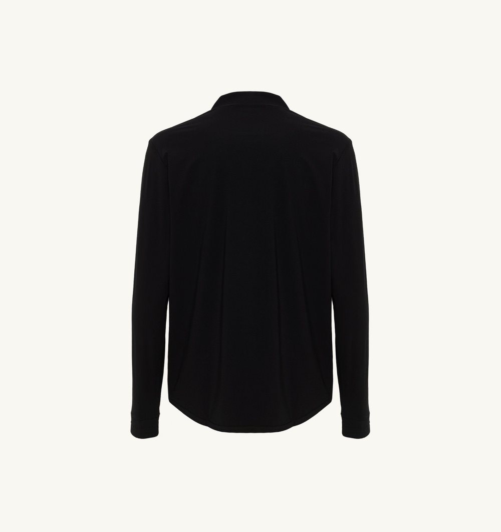 Autry Golf Jacket Contrast Piping Oberteile Herren Schwarz | 3897ENJHC