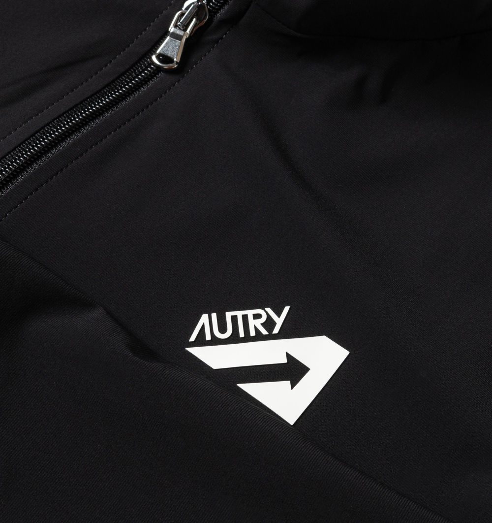 Autry Golf Jacket Contrast Piping Oberteile Herren Schwarz | 3897ENJHC