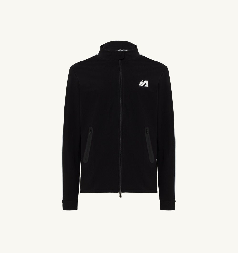 Autry Golf Jacket Contrast Piping Oberteile Herren Schwarz | 3897ENJHC