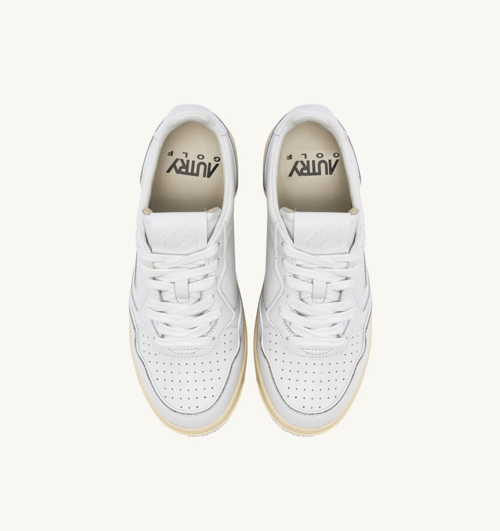 Autry Golf Low Sneakers Leather Golfschuhe Damen Weiß | 7428VOZMJ