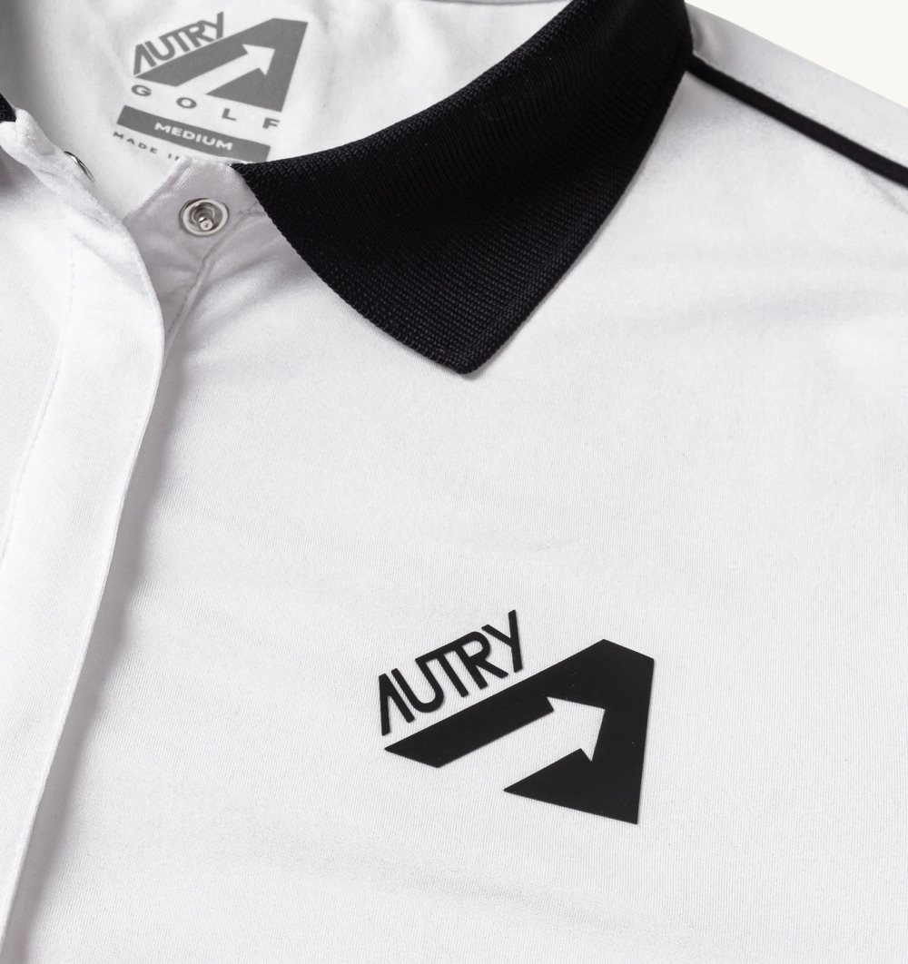 Autry Golf Polo Shirt Contrast Piping Oberteile Damen Weiß | 9048AQXHW