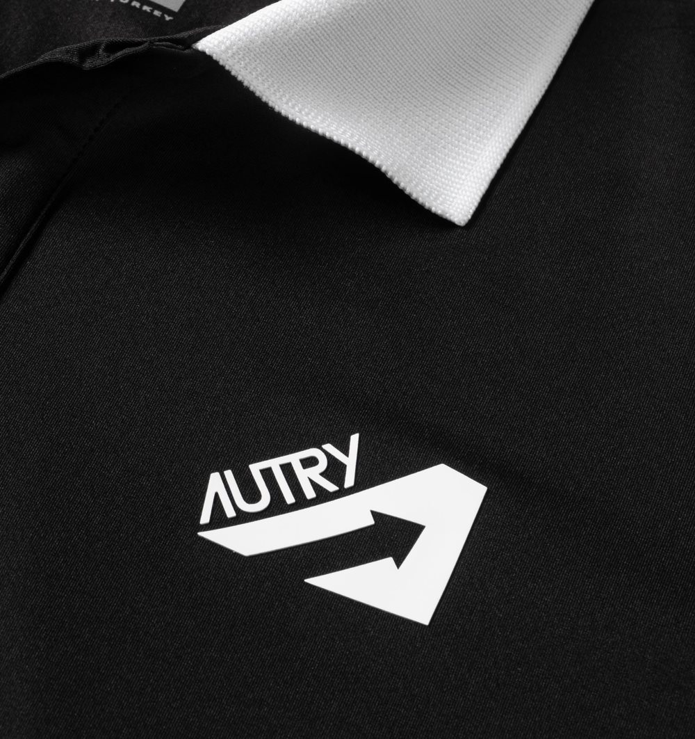 Autry Golf Polo Shirt Contrast Piping Oberteile Herren Schwarz | 0937AEOYP