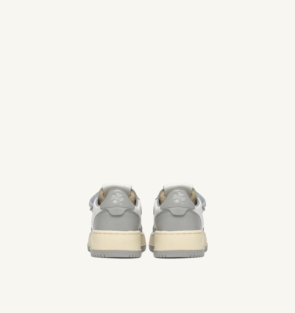Autry Kidstripes Low Sneakers Leather Sneakers Kinder Weiß | 4360NPUIS