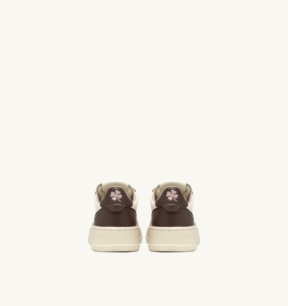 Autry Medalist Low Sneakers Leather Sneakers Kinder Weiß Rosa | 8341ELBZY