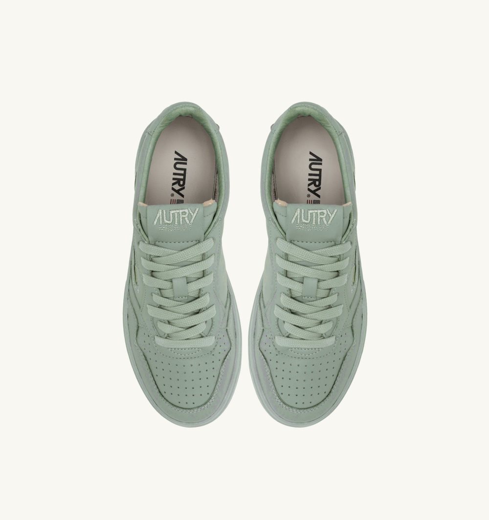 Autry Medalist Low Sneakers Matte Leather Sneakers Herren Grau | 6308OIBUY