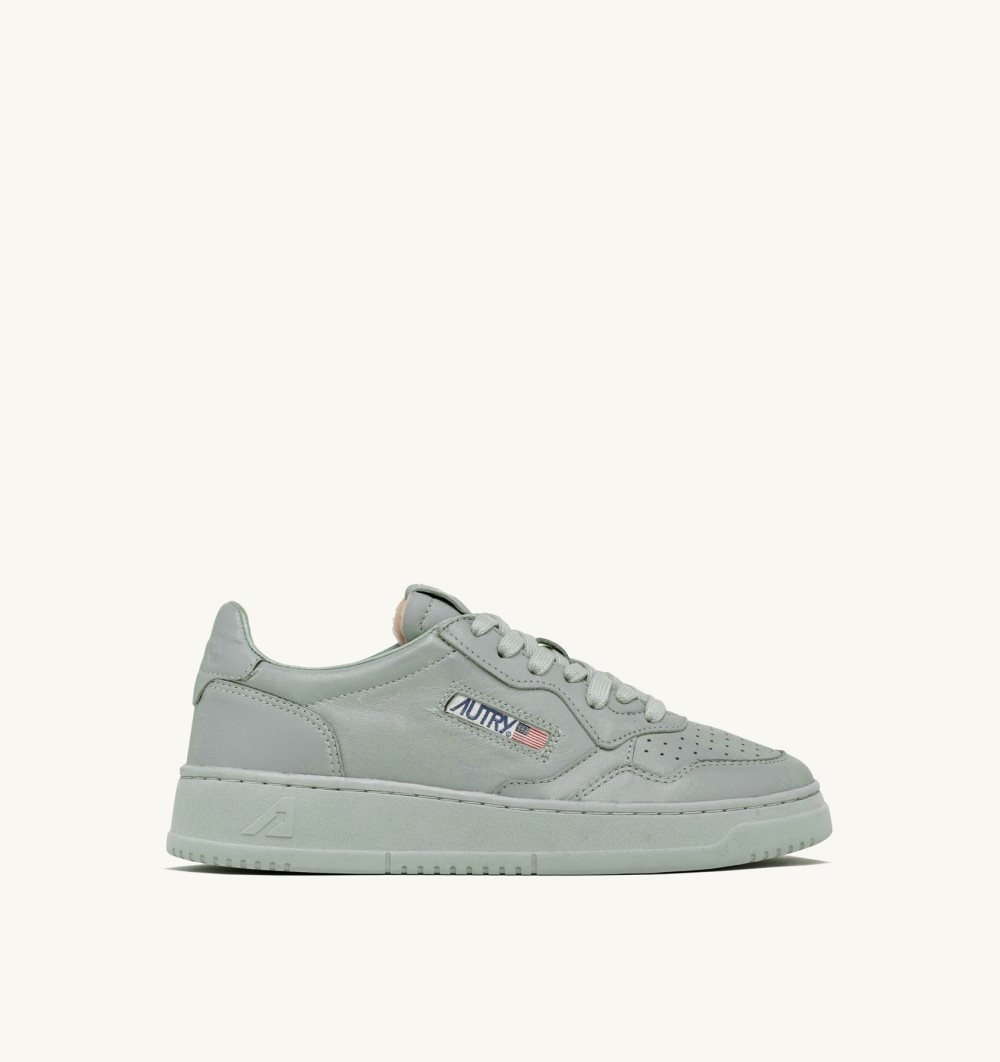 Autry Medalist Low Sneakers Matte Leather Sneakers Herren Grau | 6308OIBUY