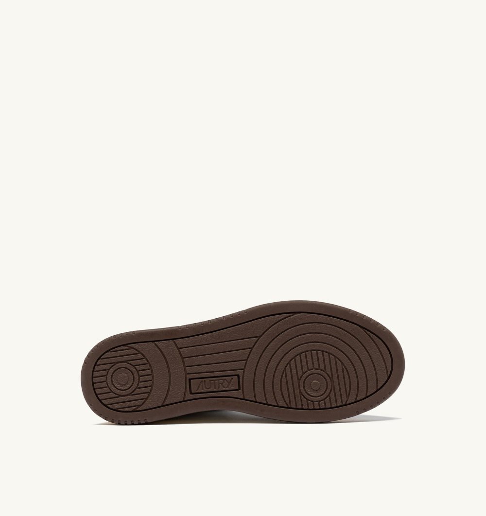 Autry Medalist Mid Bicolor Sneakers Chestnut Leather Sneakers Herren Weiß | 0784MOEQF