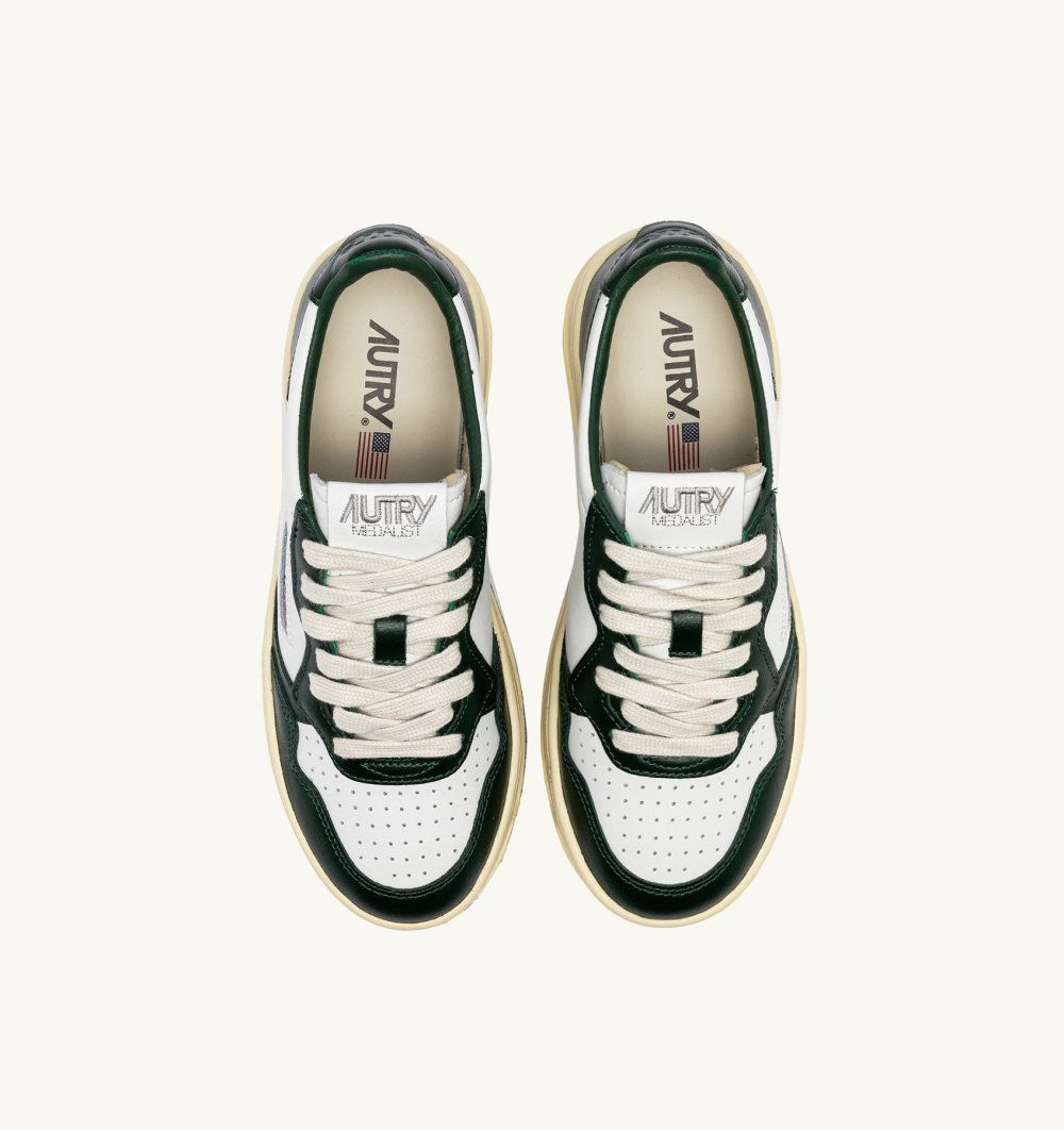 Autry Medalist Platform Sneakers Mountain Leather Plateauschuhe Damen Weiß | 2795HPUNL