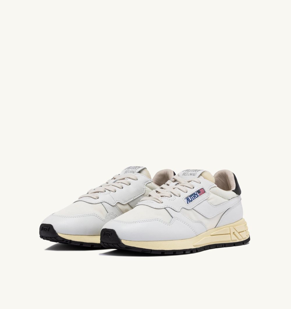 Autry Reelwind Low Sneakers Nylon Leather Sneakers Herren Weiß | 8420YURDS